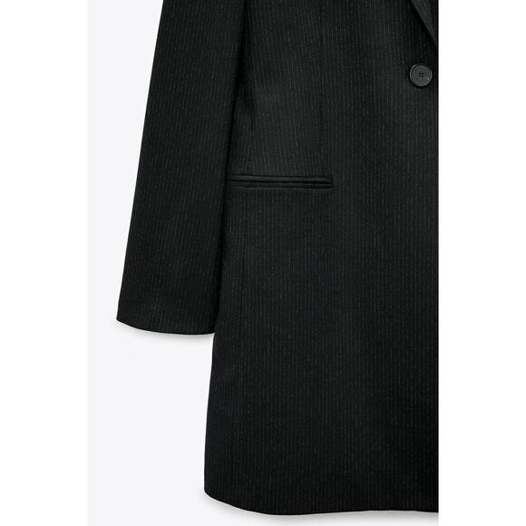 ZARA STUDIO LIMITED EDITION WOOL BLEND STRIPED BLAZER NEW - Picture 2 of 8